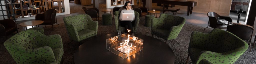 square ethanol fireplace